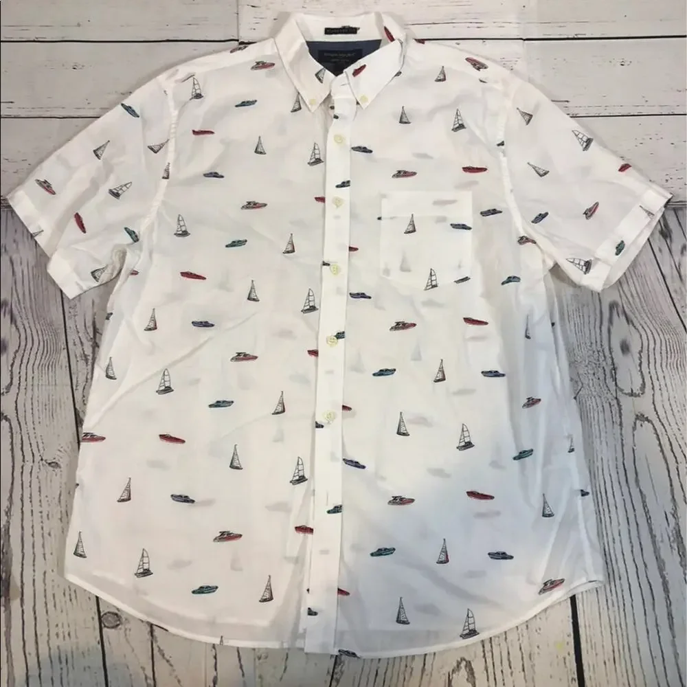 Banana Republic summer short sleeve shirt bundle of 4 All size large